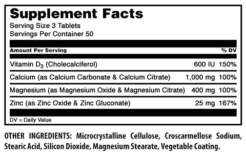 Image of Amazing Formulas Calcium Magnesium Zinc + Vitamin D3 | 150 Tablets