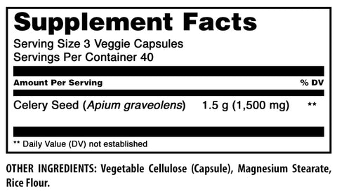Image of Amazing Formulas Celery Seed | 1500 Mg Per Serving | 120 Veggie Capsules