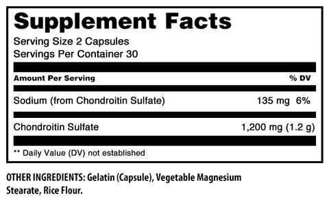 Image of Amazing Formulas Chrondroitin Sulfate | 1200 Mg Per Serving | 60 Capsules