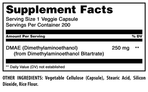 Image of Amazing Formulas DMAE | 250 Mg | 200 Veggie Capsules