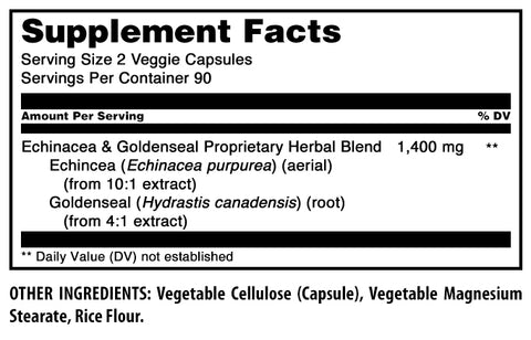 Image of Amazing Formulas Echinacea & Goldenseal | 1400 Mg Per Serving | 180 Veggie Capsules