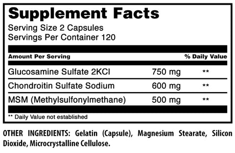 Image of Amazing Formulas Glucosamine Chondroitin MSM | 1850 Mg Per Serving | 240 Capsules