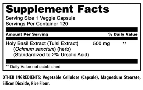 Image of Amazing Formulas Holy Basil | 500 Mg | 120 Veggie Capsules