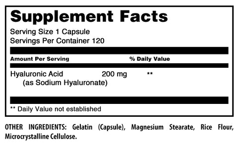 Image of Amazing Formulas Hyaluronic Acid | 200 Mg | 120 Capsules