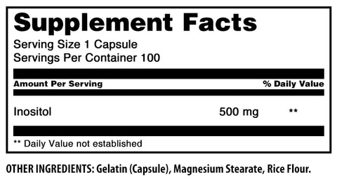 Image of Amazing Formulas Inositol | 500 Mg | 100 Capsules