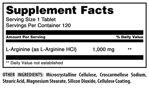 Image of Amazing Nutrition L-Arginine | 1000 Mg | 120 Tablets