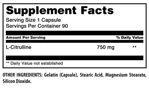 Image of Amazing Formulas L-Citrulline | 750 Mg | 90 Capsules