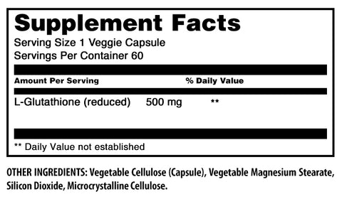 Image of Amazing Formulas L-Glutathione | 500 Mg | 60 Veggie Capsules