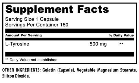 Image of Amazing Formulas L-Tyrosine | 500 mg | 180 Capsules