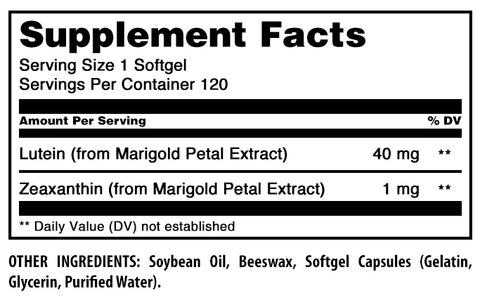 Image of Amazing Formulas Lutein with Zeaxanthin | 40 Mg | 120 Softgels