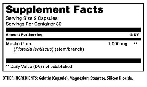 Image of Amazing Formulas Mastic Gum | 1000 Mg Per Serving | 60 Capsules