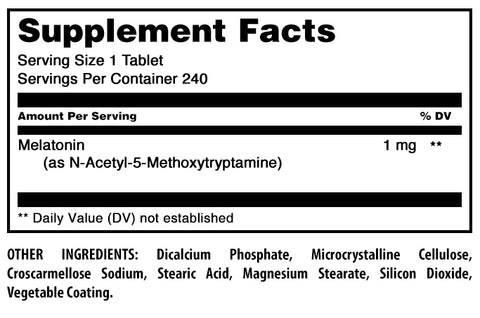 Image of Amazing Formulas Melatonin | 1 Mg | 240 Tablets