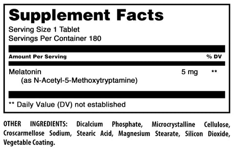 Image of Amazing Formulas Melatonin | 5 Mg | 180 Tablets