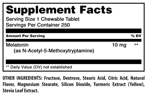 Image of Amazing Formulas Melatonin | 10 Mg | 250 Chewable Tablets | Citrus Flavor