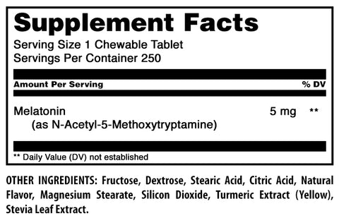 Image of Amazing Formulas Melatonin | 5 Mg | 250 Chewable Tablets | Citrus Flavor
