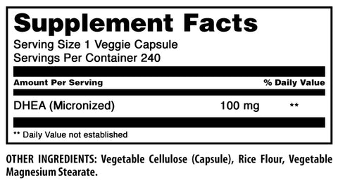Image of Amazing Formulas Micronized DHEA | 100 Mg | 240 Veggie Capsules