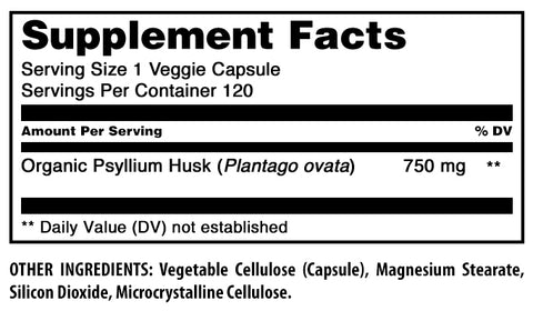 Image of Amazing Formulas Psyllium Husk | 750 Mg | 120 Veggie Capsules