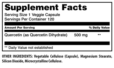 Image of Amazing Formulas Quercetin | 500 Mg | 120 Veggie Capsules