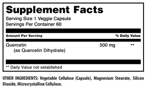 Image of Amazing Formulas Quercetin | 500 Mg | 60 Vegetarian Capsules