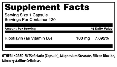 Image of Amazing Formulas Riboflavin | 100 Mg | 120 Capsules
