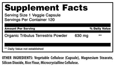 Image of Amazing Formulas Tribulus | 630 Mg | 120 Veggie Capsules