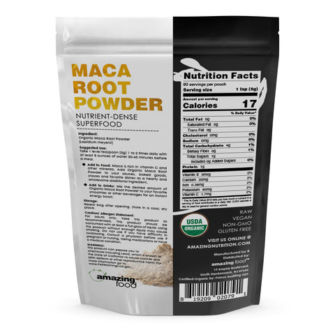 Amazing Food Organic Maca Root Powder | 1 LB (454 G)