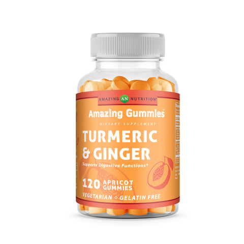 Image of Amazing Gummies Turmeric & Ginger Extract | Apricot Flavor | 120 Gummies