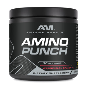 Amazing Muscle Amino Punch | Watermelon | 30 Servings | 9.8 Oz | 9.25 Grams per Servings