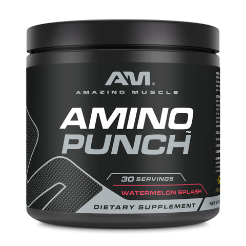 Image of Amazing Muscle Amino Punch | Watermelon | 30 Servings | 9.8 Oz | 9.25 Grams per Servings