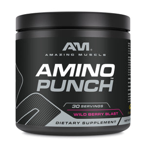 Amazing Muscle Amino Punch | Wild Berry | 9.8 Oz | 30 Servings | 9.25 Grams per Serving