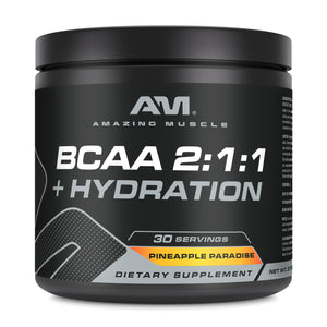 Amazing Muscle BCAA 2:1:1 + Hydration | Pineapple Paradise Flavor | 30 Servings | 315 Grams