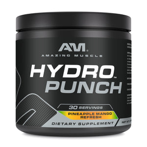 Amazing Muscle Hydro Punch | Hydration + Electrolyte Blend | Pre-Intro & Post Workout Powder Supplement | 30 Servings | Pineapple Mango