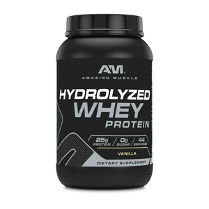 Amazing Muscle Hydrolyzed Whey Protein Isolate | 3 Lbs  | Vanilla