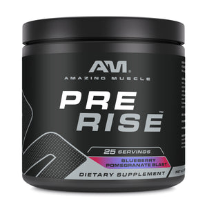 Amazing Muscle Pre Rise | Pre Workout Powder Supplement | 25 Servings | Blueberry Pomegranate Blast Flavor