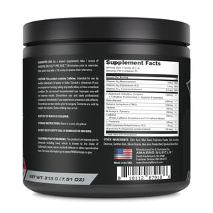 Amazing Muscle Pre Rise | Pre Workout Powder Supplement | 25 Servings | Blueberry Pomegranate Blast Flavor