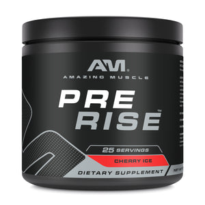 Amazing Muscle Pre Rise | Pre Workout Powder Supplement | 25 Servings | Cherry Ice Flavor