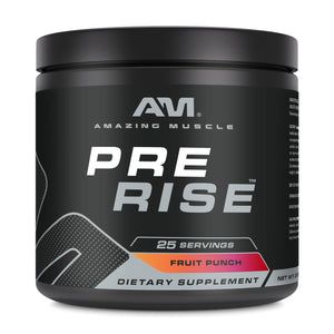 Amazing Muscle Pre Rise | Pre Workout Powder Supplement | 25 Servings | Fruit Punch Flavor