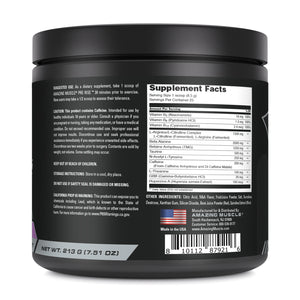 Amazing Muscle Pre Rise | Pre Workout Powder Supplement | 25 Servings | Grape Candy Flavor