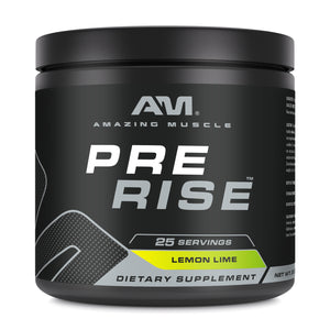 Amazing Muscle Pre Rise | Pre Workout Powder Supplement | 25 Servings | Lemon Lime Flavor