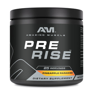 Amazing Muscle Pre Rise | Pre Workout Powder Supplement | 25 Servings | Pineapple Paradise Flavor