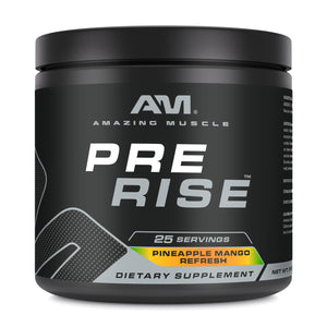 Amazing Muscle Pre Rise | Pre Workout Powder Supplement | 25 Servings | Pineapple Mango Flavor