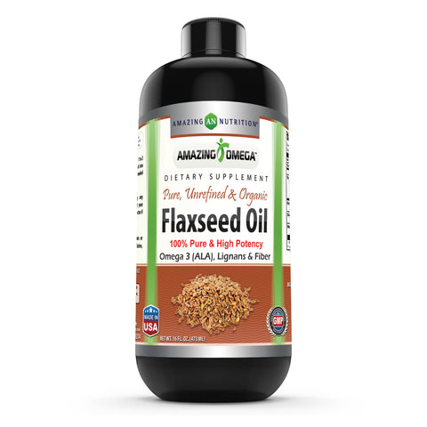 Image of Amazing Omega Flaxseed Oil | 16 Fl. Oz. Liquid