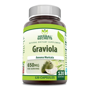 Herbal Secrets Graviola | 650 Mg | 120 Capsules