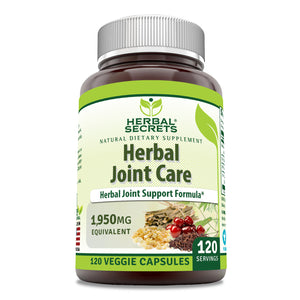 Herbal Secrets Herbal Joint Care | 1950 Mg Per Serving | 120 Veggie Capsules