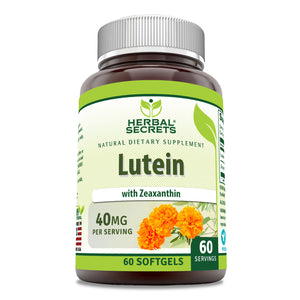 Herbal Secrets Lutein with Zeaxanthin | 40 Mg | 60 Softgels