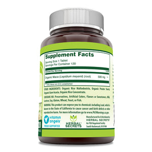 Herbal Secrets Maca | 500 Mg | 120 Tablets