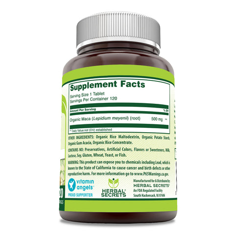 Image of Herbal Secrets Maca | 500 Mg | 120 Tablets