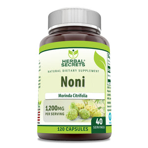 Herbal Secrets Noni | 1200 Mg per Serving | 120 Capsules