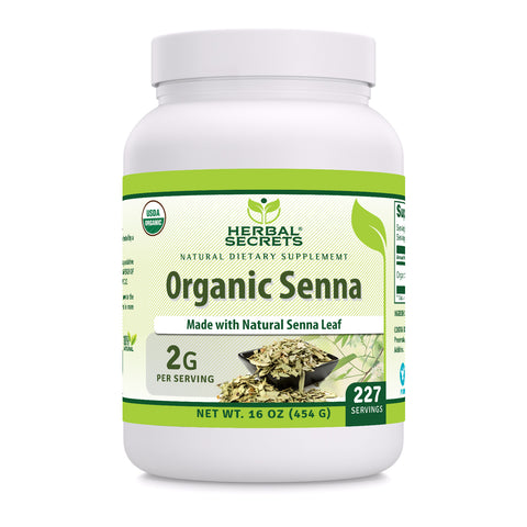 Image of Herbal Secrets Senna Powder | 16 Oz | 2 Grams per Serving | 227 Servings | USDA Organic