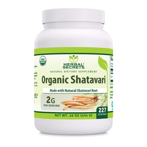 Herbal Secrets Shatavari Powder | 16 Oz | 2 Grams per Serving | 227 Servings | USDA Organic